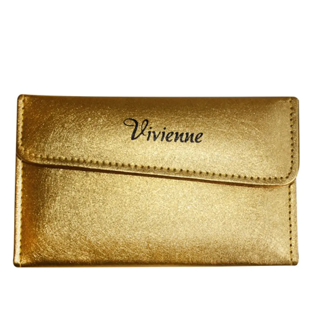 Пенал раскладной Vivienne с магнитной кнопкой на 4 пинцета золото
