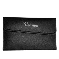 Пенал раскладной Vivienne с магнитной кнопкой на 4 пинцета черный