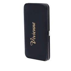 Пенал-книжка Vivienne двосторонній магніт Чорний глянець