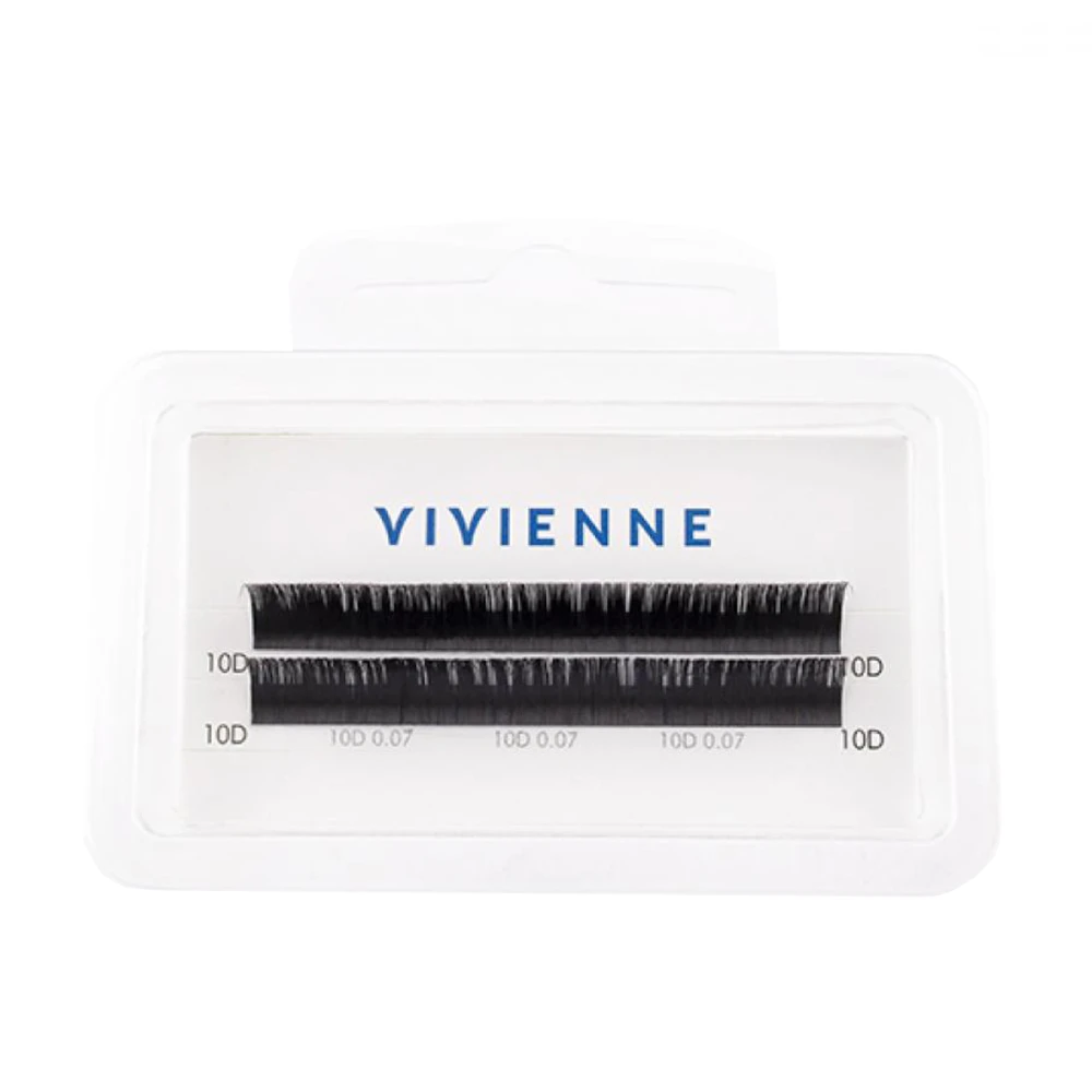 Ресницы Vivienne ELITE Черный 2 линии (0,07*C 10 мм)