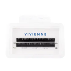 Ресницы Vivienne ELITE Черный 2 линии (0,07*C 7 мм)