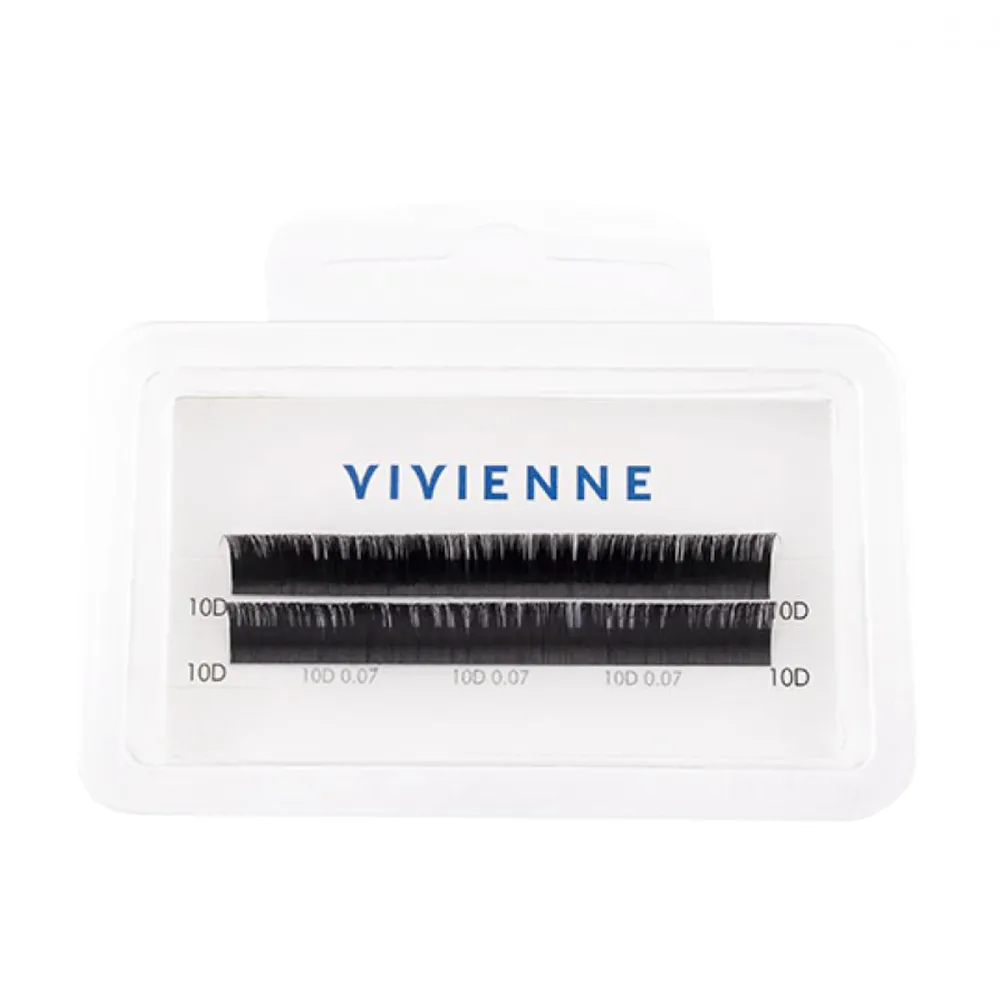 Ресницы Vivienne ELITE Черный 2 линии (0,07*C 8 мм)