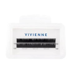Ресницы Vivienne ELITE Черный 2 линии (0,07*D 14 мм)