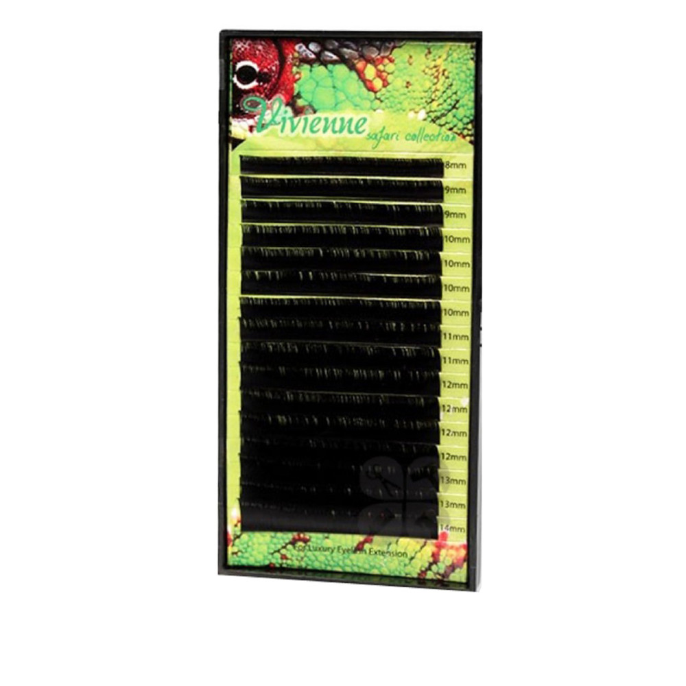 Вії в коробці Vivienne SAFARI Чорний 16 ліній (0,1 * C (8-14))