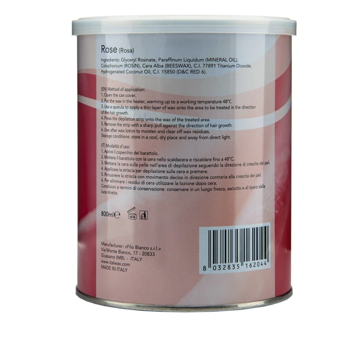 Воск в металлическая банка ItalWax розовый 800 мл