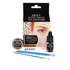 Набір Innovator Cosmetics для домашнього використання SEXY BROW HENNA 5 капсул Світло-коричневий