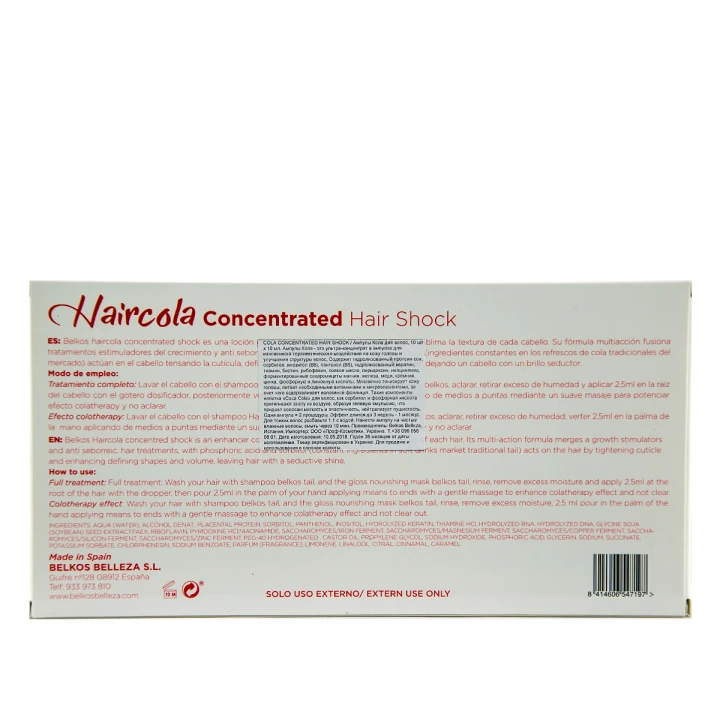 Ампули Belkos Belleza COLA CONCENTRATED HAIR SHOCK 10*10 мл