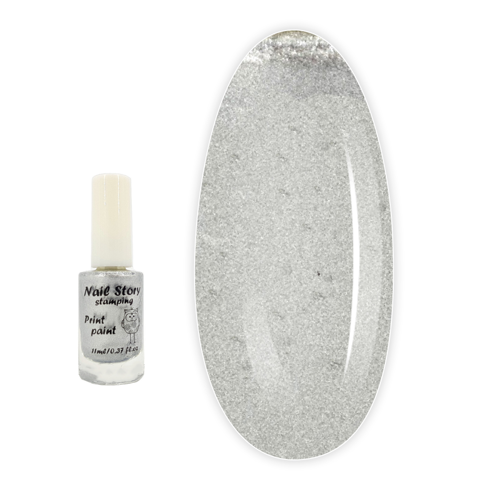 Лак NailStory для стемпинга 11 мл (Серебро)