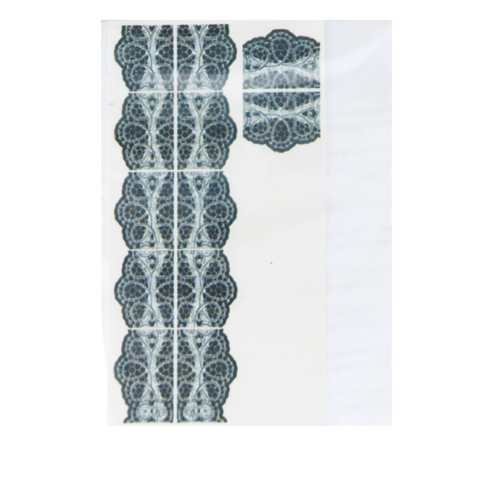 DreamNails Omnia Слайдер Navinails з білою підкладкою (мереживо чорне)