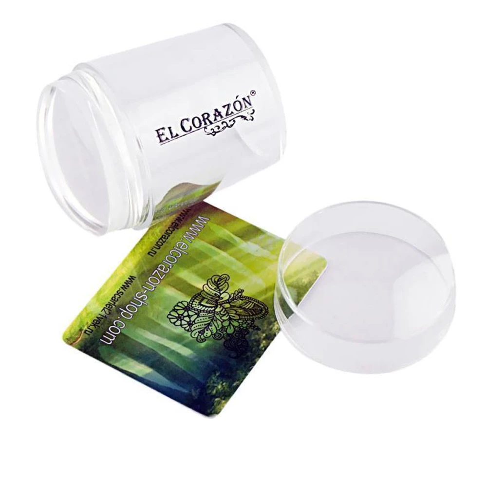 Штамп El Corazon для стемпинга односторонний круглый прозрачный №14