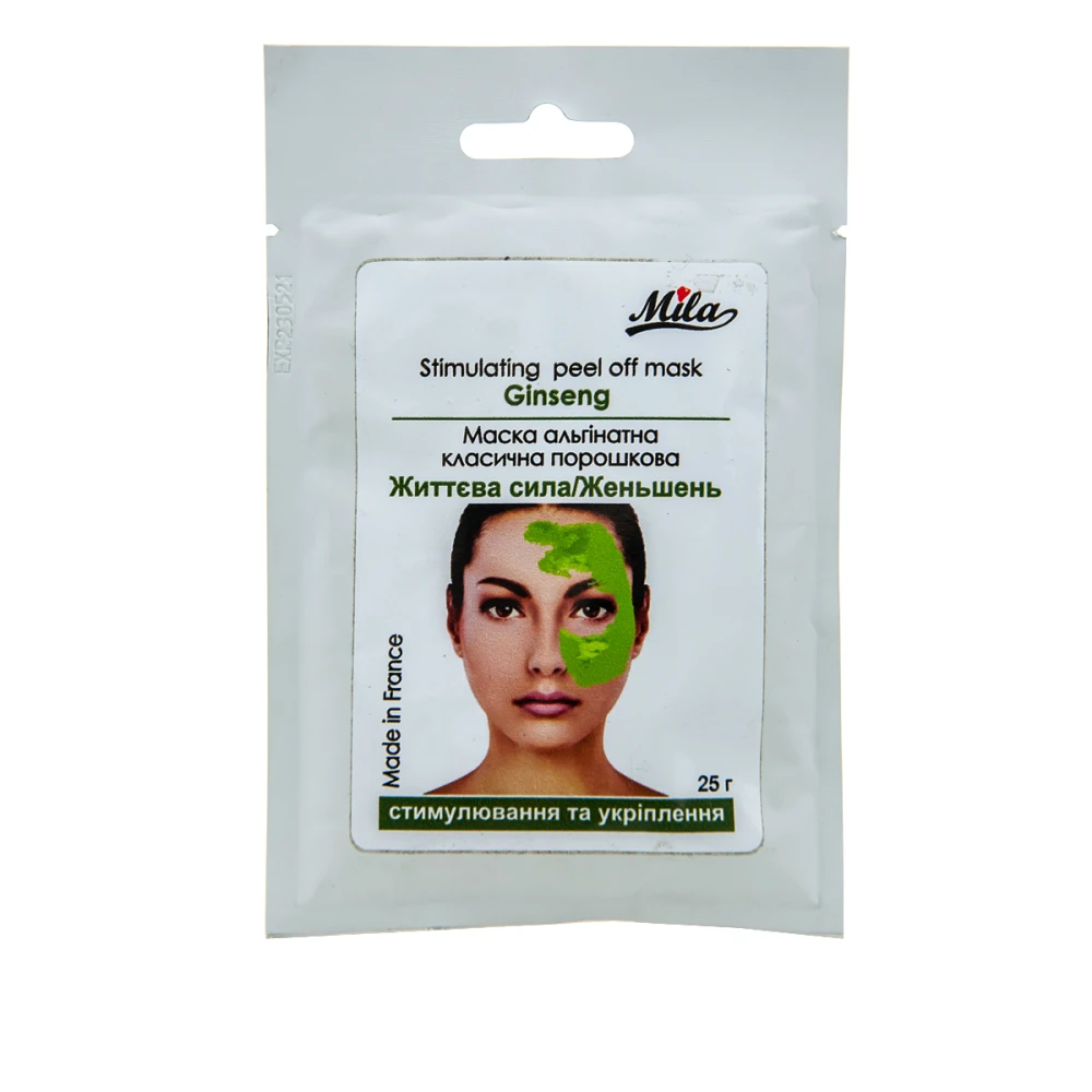 Маска MILA Альгинатная Классическая порошковая 25 гр (Жизненная сила женьшень)