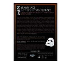 Маска Beauty Face Intelligent Skin Therapy компрес для чоловіків після гоління з коричневим рисом