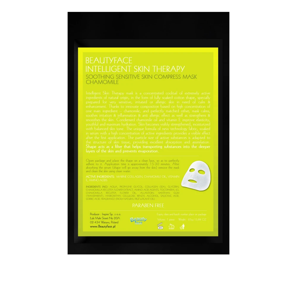 Маска BeautyFase Intelligent Skin Therapy с ромашкой для чувствительной кожи