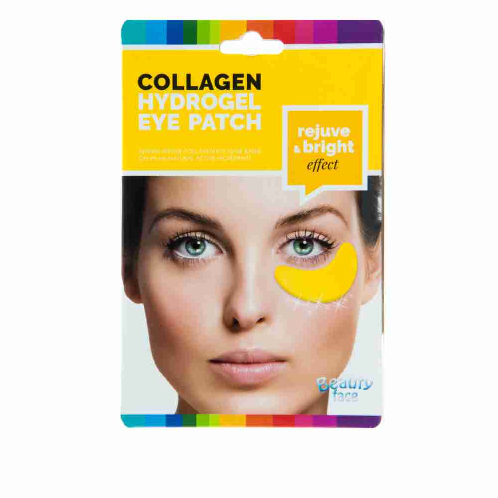 Патч-маска під очі BeautyFase Collagen Hydrogel Eye Patch rejuve bright effect з частинками діамантів та золота відновлення омолодження