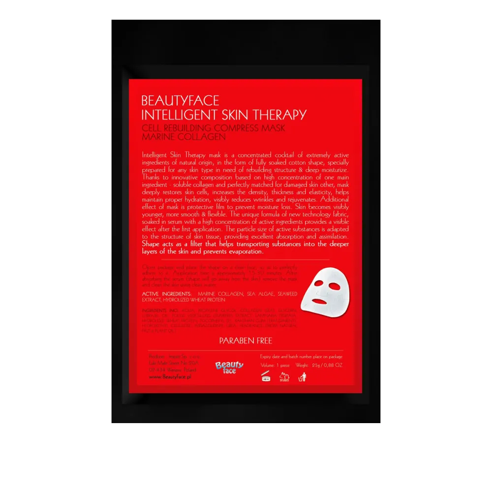 Маска BeautyFase Intelligent Skin Therapy с природным морским коллагеном 30+