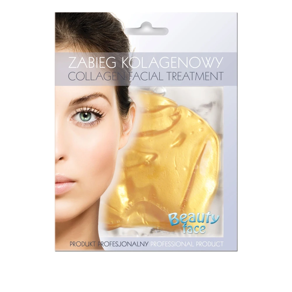 Маска Колагенова BeautyFase Collagen Fase Mask з 24-каратним золотом та гіалуронова кислота проти старіння