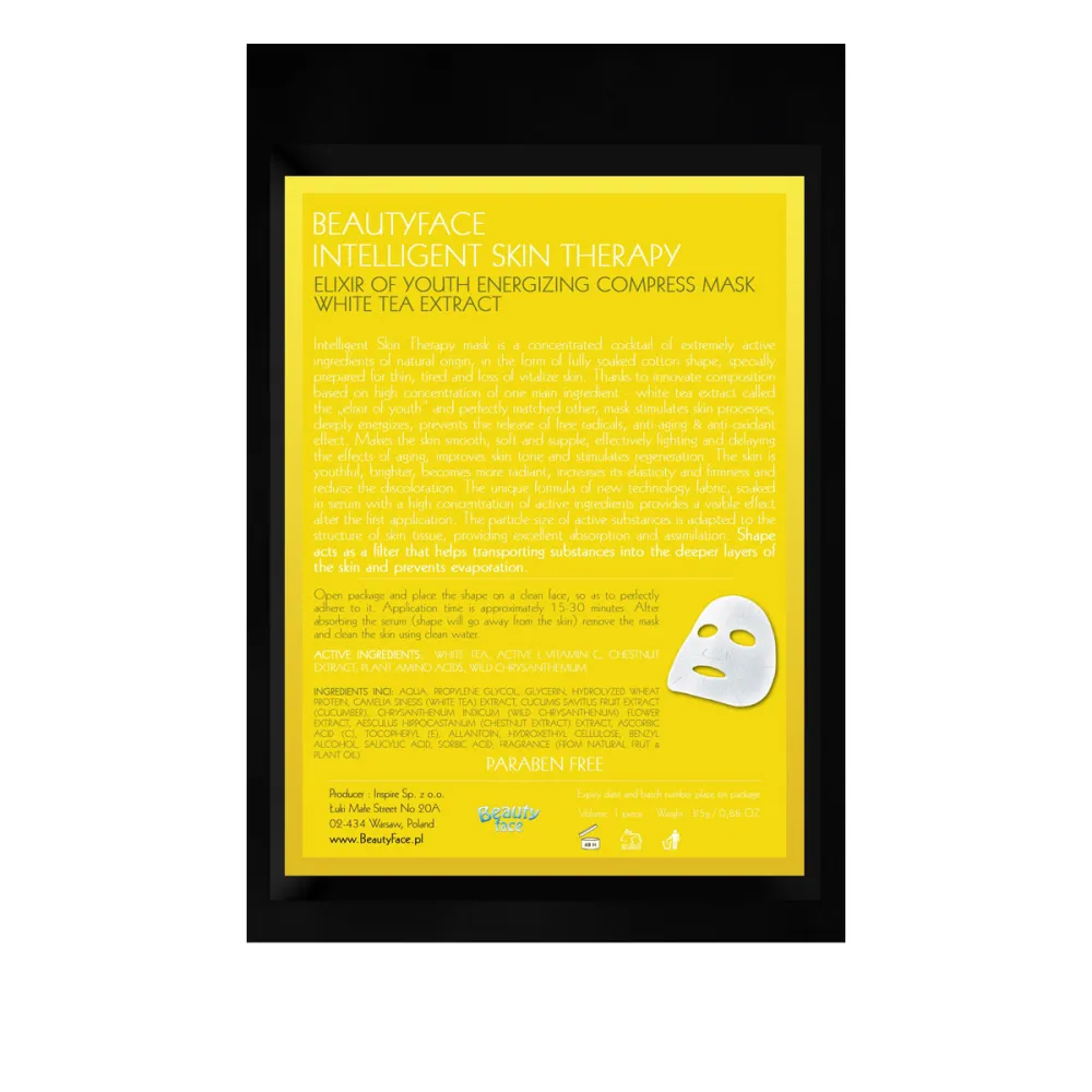 Маска BeautyFase Intelligent Skin Therapy эликсир молодости с белым чаем 20+