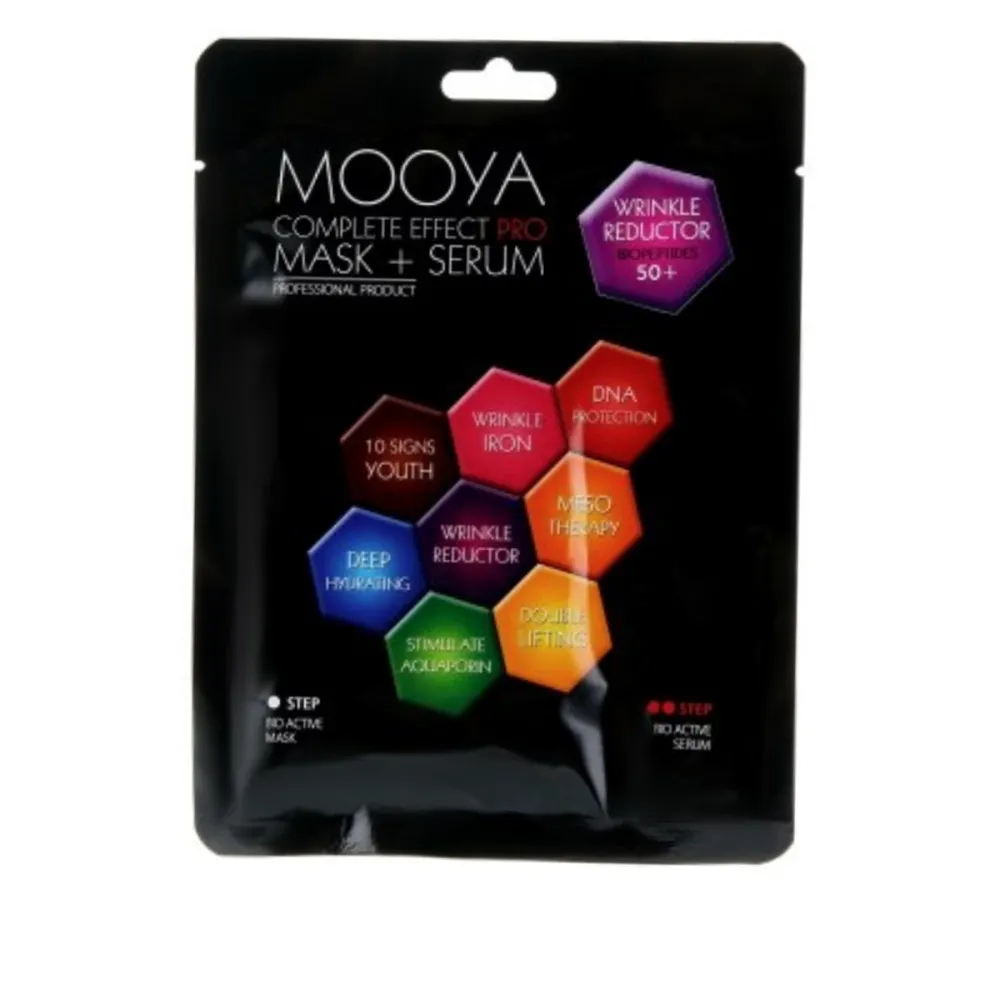 Маска MOOYA Mask+Serum Complete effect pro скорочення глибини зморшок 50+