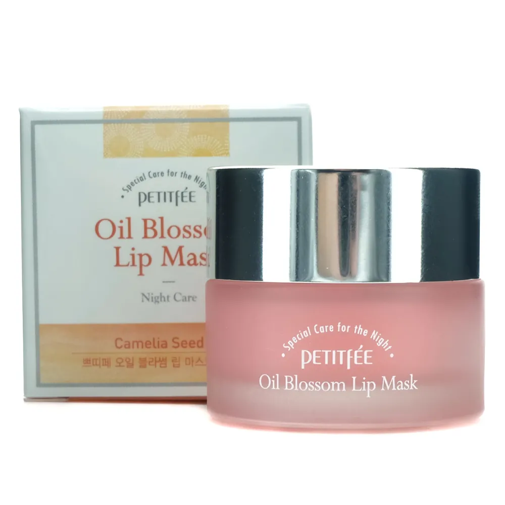 Маска нічна для губ з олією камелії та вітаміном Е PETITFEE Oil Blossom Lip Mask 15 г