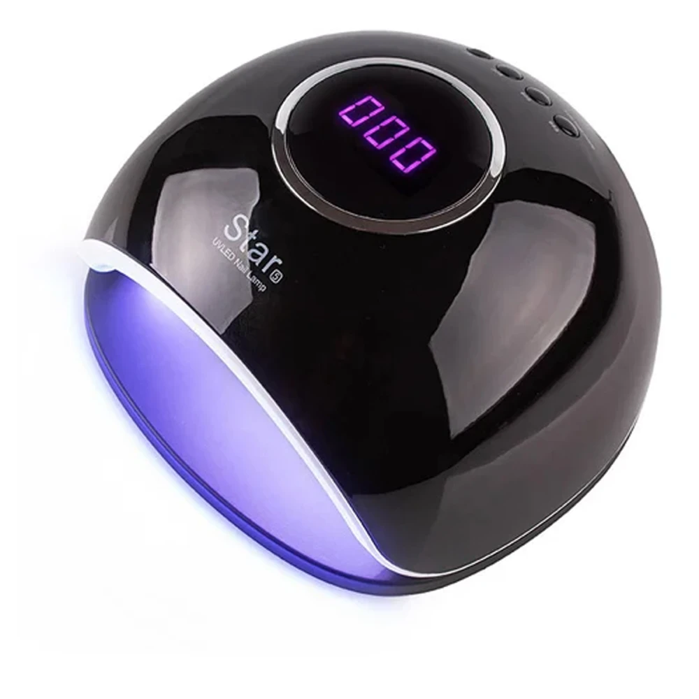 Лампа LED/UV гибрид STAR 5 с дисплеем Черная 48 Вт