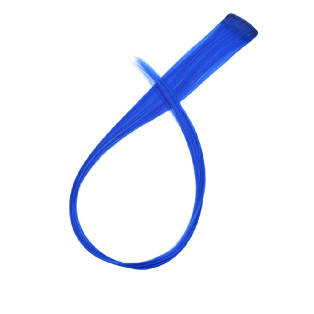 Прядь на заколке KANEKALON 2 см/50 см синяя