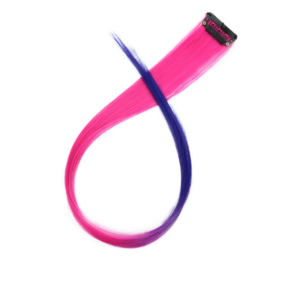 Прядь на заколке KANEKALON 2 см/50 см розово-фиолетовая