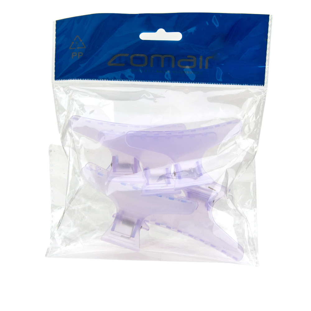 Зажим-жабка пластиковый Comair сиреневый 12 шт