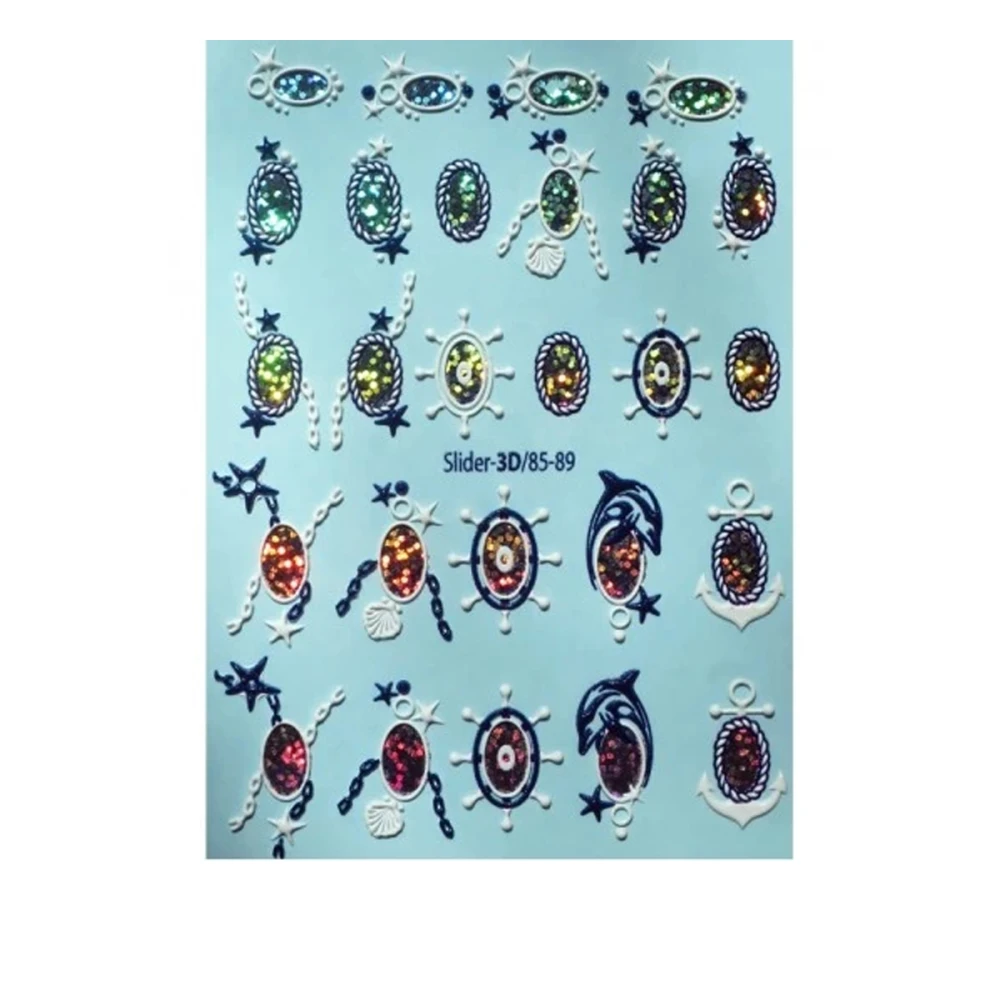 Слайдер 3D Dream Nails фольга объем (85-89сереб.)