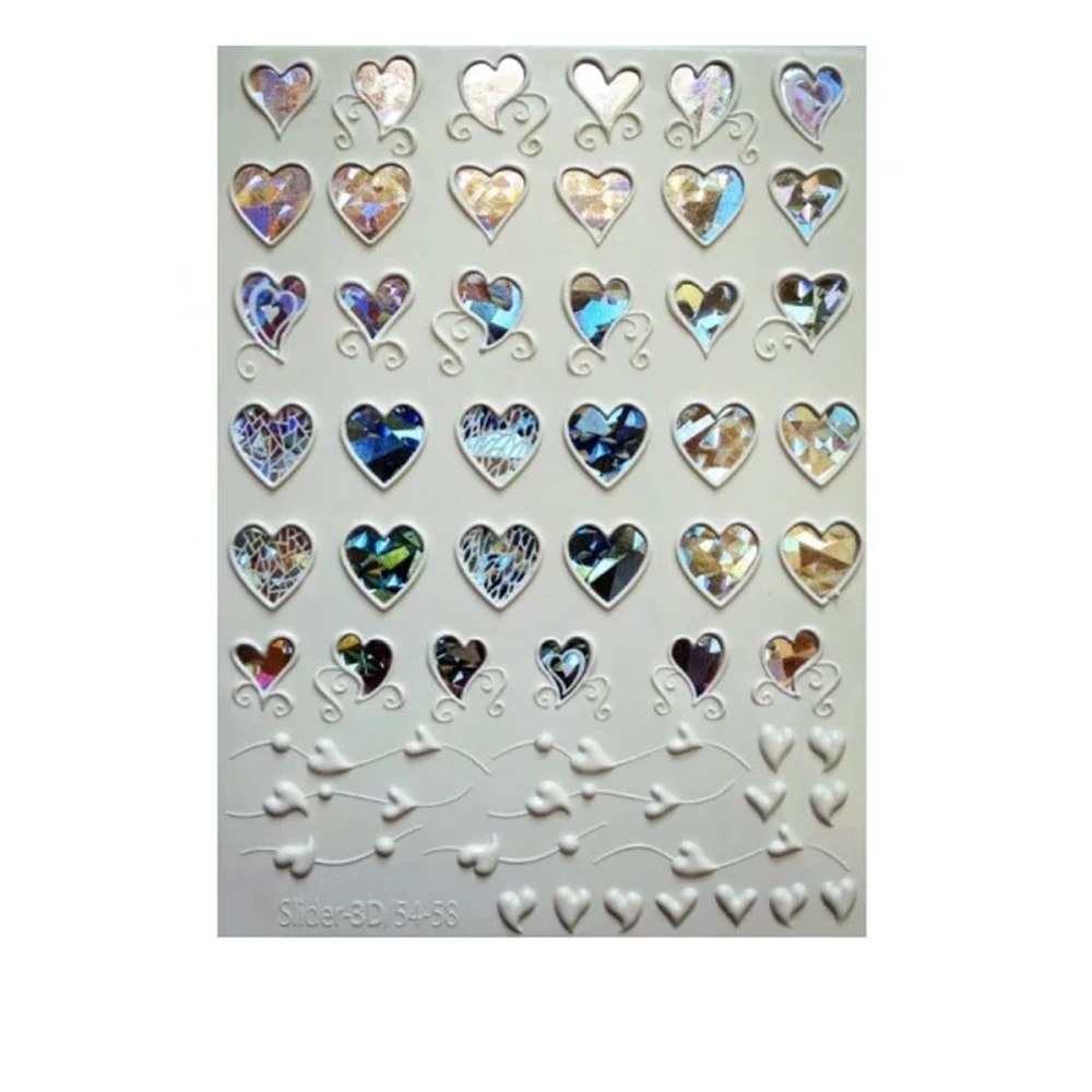 Слайдер 3D Dream Nails фольга обьем (54-58 сереб.)