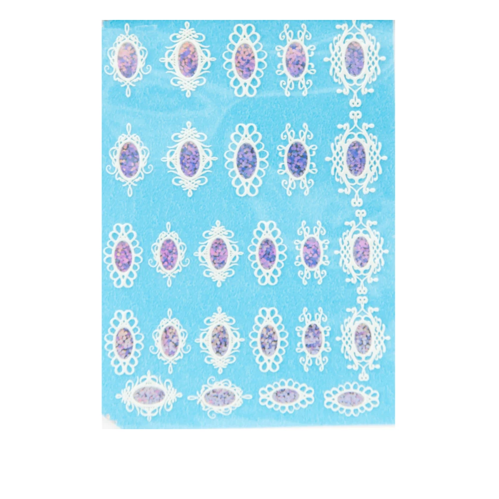 Слайдер 3D DreamNails фольга, объем (овал серебро голографика)