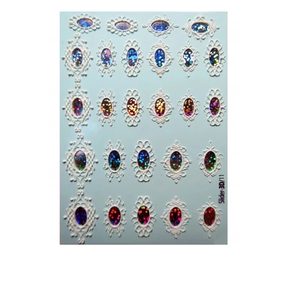 Слайдер 3D Dream Nails фольга обьем (10-14 сереб.голог)
