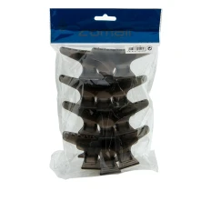 Затискач-жабка пластиковий Comair чорний 12 шт