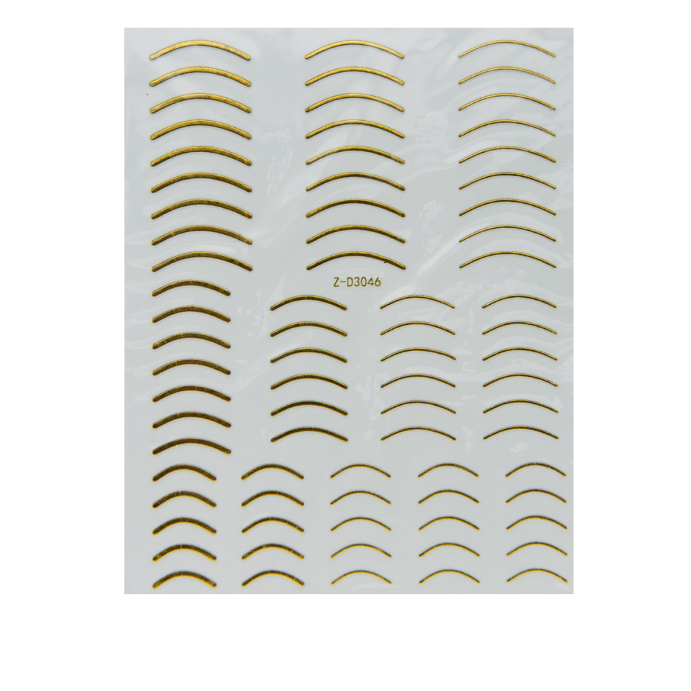 Лента гибкая для ногтей Nail sticker (3D-Улыбка (золото))