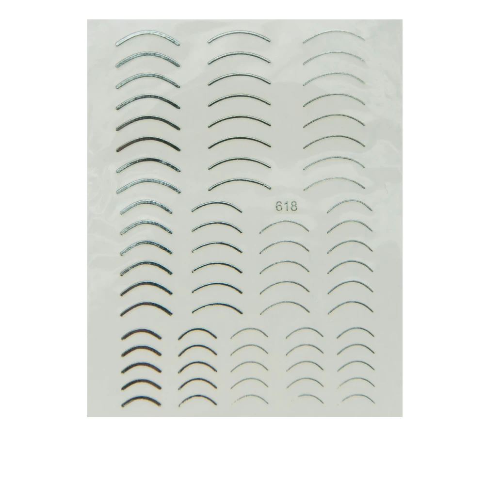 Лента гибкая для ногтей Nail sticker (3D-Улыбка (серебро))