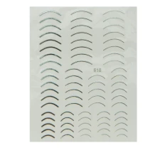 Стрічка гнучка для нігтів Nail sticker (3D-Посмішка (срібло))