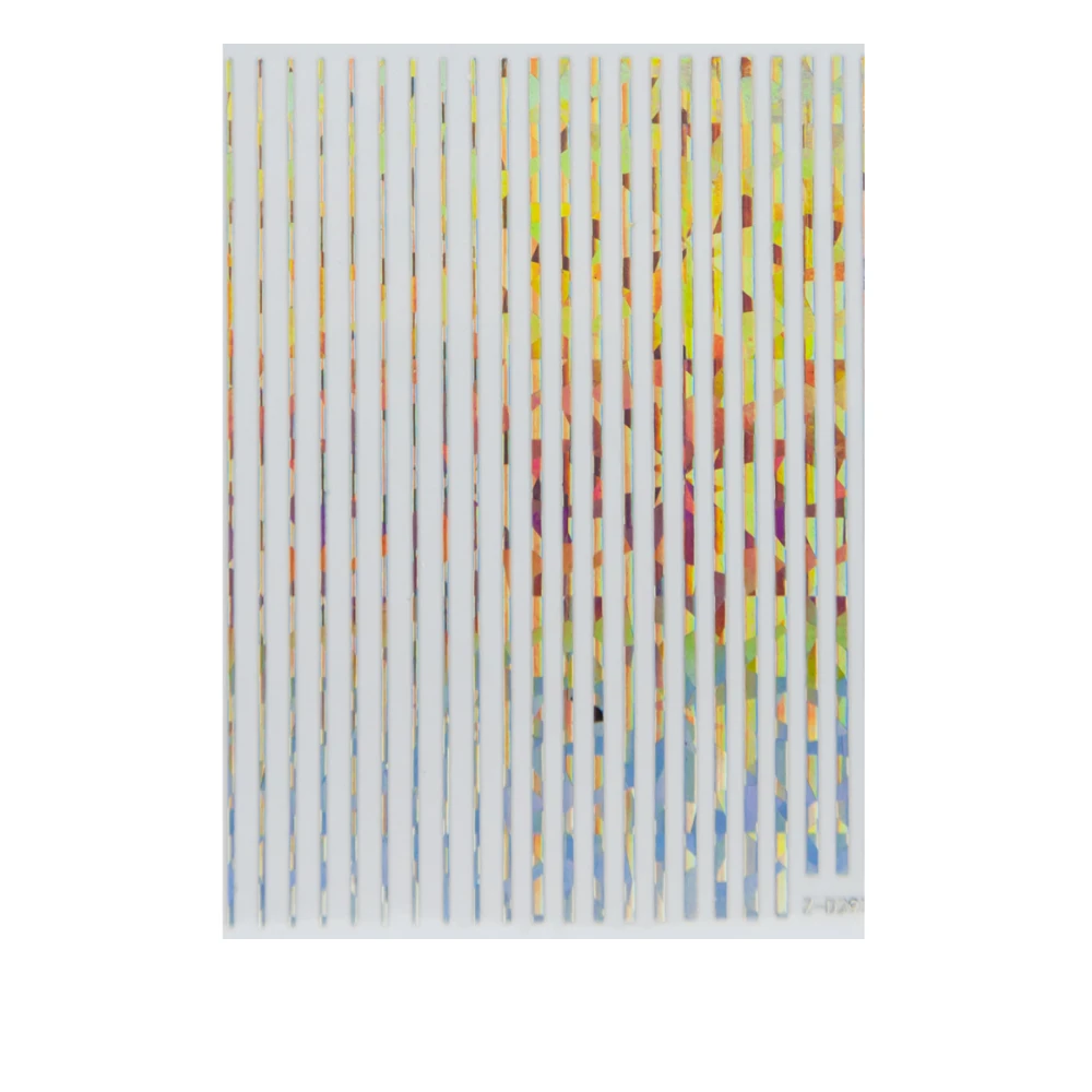 Стрічка гнучка для нігтів Nail sticker (Лінії срібло-хамелеон)