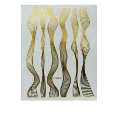 Стрічка гнучка для нігтів Nail sticker (3D-Нити (золото) 9*12)