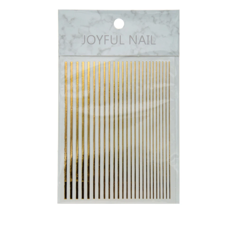 Лента гибкая для ногтей Nail sticker (Линии золото)