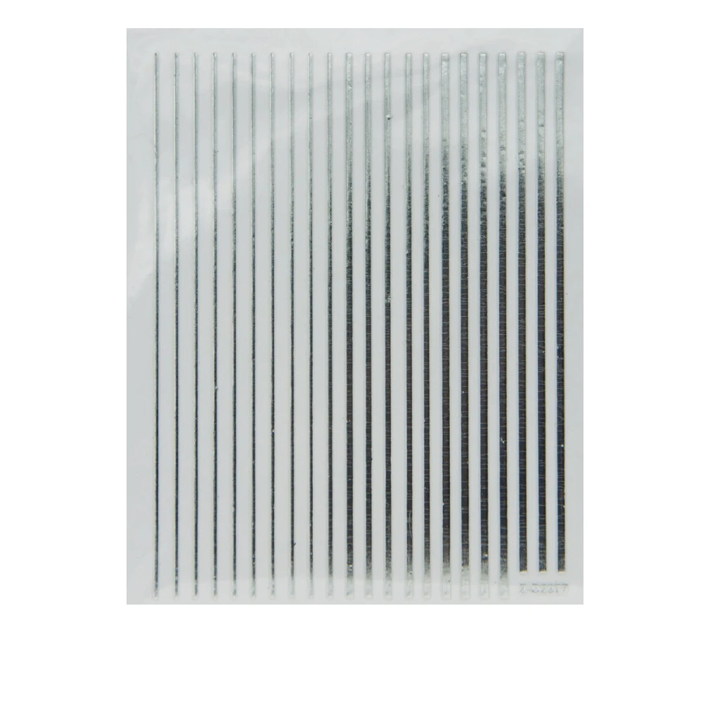 Стрічка гнучка для нігтів Nail sticker (Лінії срібло)