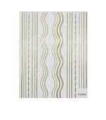 Лента гибкая для ногтей Nail sticker (Микс полосок-волна золото)