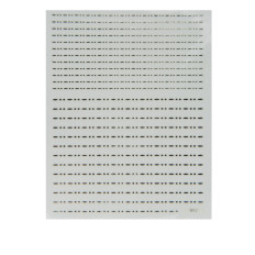 Лента гибкая для ногтей Nail sticker (Микс полосок точки-тире серебро)