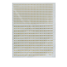 Стрічка гнучка для нігтів Nail sticker (Мікс смужок крапки-тире золото)