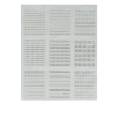 Стрічка гнучка для нігтів Nail sticker (Мікс смужок із точок срібло)