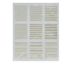 Стрічка гнучка для нігтів Nail sticker (Мікс смужок із точок золото)