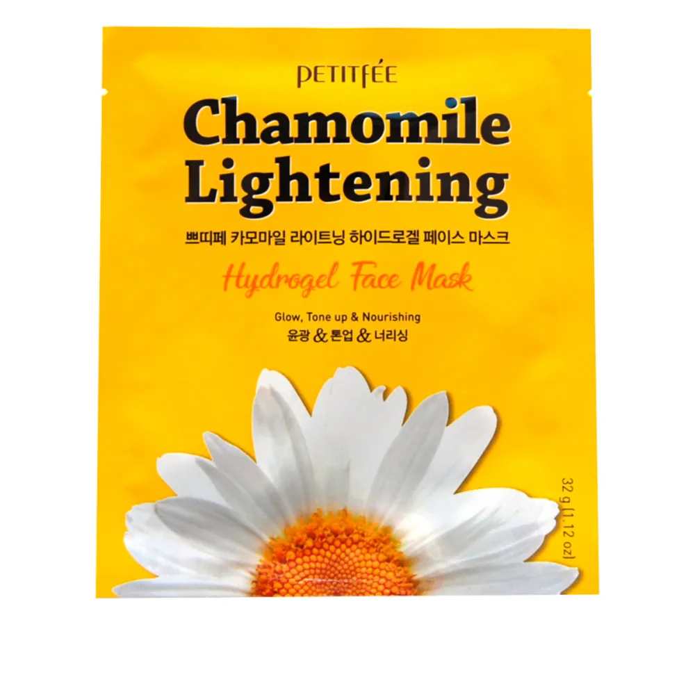 Маска гідрогелева для обличчя ромашки екстрактом освітлювальна PETITFEE Chamomile Lightening Hydrogel Face Mask