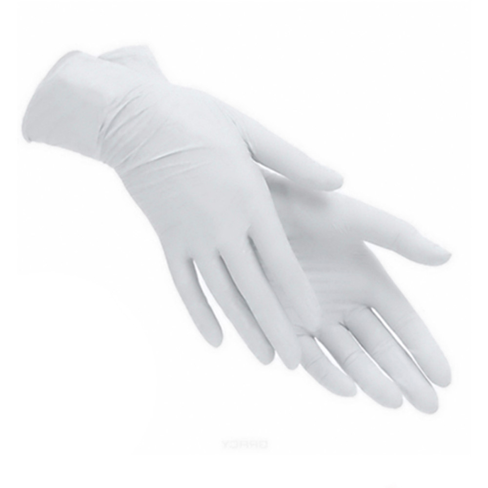 Перчатки нитрил текстурированые на пальцах SFM белый (XS)