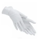 Перчатки нитрил текстурированые на пальцах SFM белый (XS)