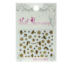 Лента гибкая для ногтей Nail sticker (3D-Снежинкиангелы микс2 золото)