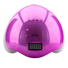 Лампа SUN 5 LED/UV гібрид з дисплеєм 48 Вт (MIRROR PINK)
