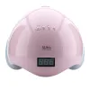 Лампа SUN 5 LED/UV гібрид з дисплеєм 48 Вт (Pink)